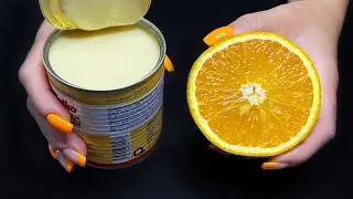 Summer dessert!! Whip an orange with condensed milk! Dessert in 5 minutes! Very easy