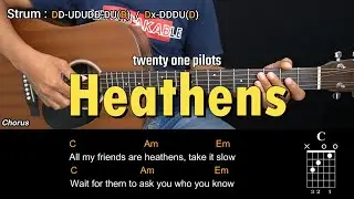 Heathens - Twenty One Pilots | EASY Guitar Tutorial with Chords - Guitar Lessons