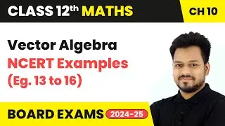 Vector Algebra - NCERT Examples (Eg. 13 to 16) | Class 12 Maths Chapter 10 | CBSE 2025-26