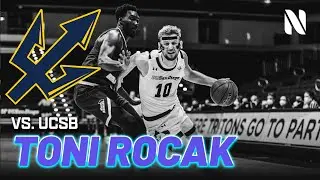 Toni Rocak UC San Diego Tritons vs UC Santa Barbara Gauchos | 34 PTS, 7 REB