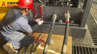 Hydraulic Vibro Hammer Connection with Power Pack | Step-by-Step Setup & Working Demo #piledriving