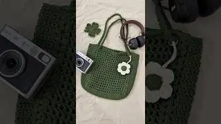 Crochet a mesh tote bag 🍀