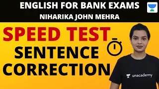 Speed Test- Sentence Correction English | Niharika John Mehra