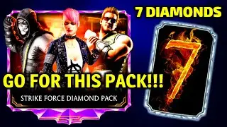 MK Mobile. Strike Force Diamond Pack Opening. Got 7 MK Mobile Diamond Characters. Best Diamond Pack