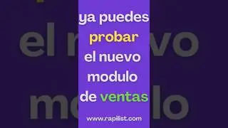 &iexcl;Ahora puedes probar nuestro m&oacute;dulo de ventas y carrito online en Rapilist! 🛒 #emprendimiento