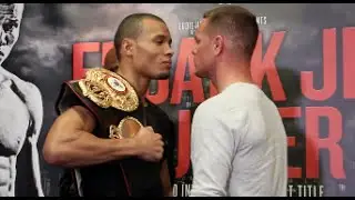 CHRIS EUBANK JNR v TONY JETER - HEAD TO HEAD @ FINAL PRESS CONFERENCE IN SHEFFIELD