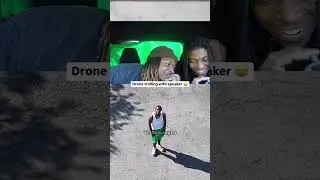 drone trolling with speaker😂#drone