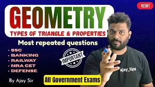 Geometry Made Easy! 🚀 All Types of Triangles & Properties in One Video #geometryforssc #geometry