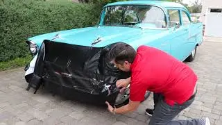 Wardlow Front End Bra 1957 Chevrolet Front End Mask Installation by California Car Cover