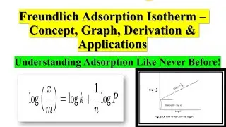 Freundlich Adsorption Isotherm Detailed Explanation Concept Graph  Limitation M.Sc Chemistry 