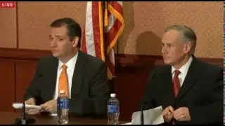 Governor Greg Abbott, Senator Ted Cruz Hold Press Conference On Refugee Legislation
