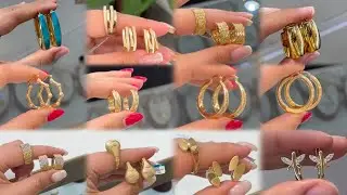 Daily Wear Gold Design Earrings Ring | Gold Tops Designs for Everyday Use | 2 Gram Stylish Gold Ring