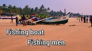 Benaulim beach fishing boat ⛵#travel #goawalebeach #fishing #boatfishing 