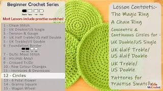 Lesson 12 - Perfect Crochet Circles - Beginner Crochet Tutorials