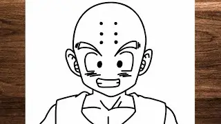 Como dibujar a Krilin paso a paso
