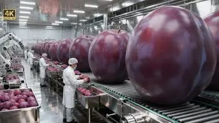 Inside the Plum Juice Factory &ndash; From Raw Fruit to Bottled Drinks Production (Full Process)