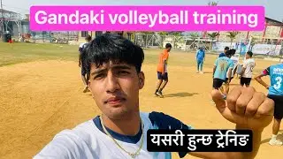 Gandaki volleyball player on training for NVA CUP #gandakivolleyball #rabikc09 #pokhara