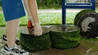 Травяной забор от компании De'fencen. Процесс изготовления Grass Fence. Making grass fence.