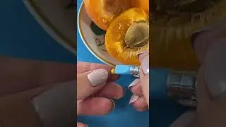 Making miniature apricots with polymer clay #shorts