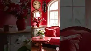 Transform your home with #shabbychicstyle adding bold #red accents for a cozy and vibrant look. 🌹✨