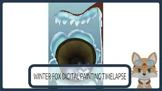 Winter Fox Digital Painting Timelapse