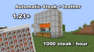 Minecraft Automatic Steak + Leathers farm (1.21+)