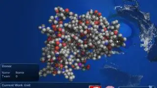 Protein folding simulation (Folding@home Radeon GPU protein viewer)