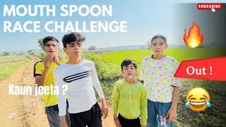 &ldquo;Mouth Spoon Race Challenge 😱 Who won? Watch the fun!&rdquo;