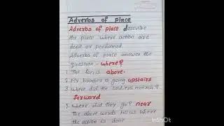 learn with devi Adverbs of place