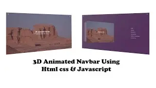 How To Create 3D Animated Navbar Using Html, css And JavaScript??