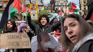 Manchester protest | protesters play DEAD | WE WERE ATTACKED BY GROWN MEN