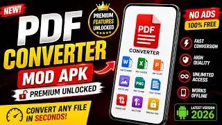 🚀 PDF Converter Mod APK (Latest Version) | Premium Unlocked| Convert PDF, Word, Excel & Images FREE!