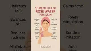 10 benefits of rose water for skin #brightskin #skincare #beauty #ytshorts #ytviral #fypシ