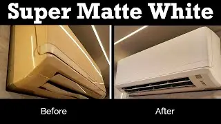 Super MATTE White Wrap - Wall Mount AC Redecoration