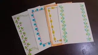 4 simple and easy assignment border design ideas/Front page design ideas/Cover page designs #diy