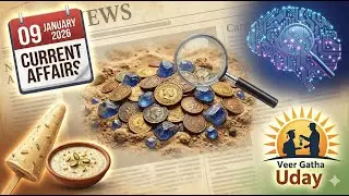 Current Affairs 09 Jan | Kushan Coins | AI ISO Certification | Economy Growth | Defence & Culture