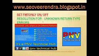 SET FMTONLY ON/OFF Resolution For : Unknown Return Type Errors using C#.Net