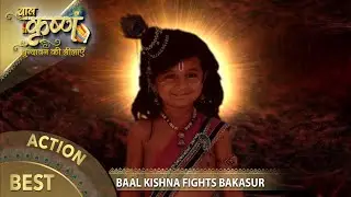 Baal Krishna | Baal Krishna Fights Bakasur | Best Action Scene | Swastik Productions India