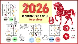 Ежемесячный обзор фэн-шуй + 5 элементов на 2026-2027 год Лошади