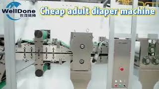 🎥 FULL RUN &mdash; Adult Diaper Making Machine by WELLDONE