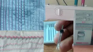 Easy to use Twin needles 🪡🧵 @ Double needle 🪡 Usha janome Stitch Magic ✨ machine demo in Telugu.