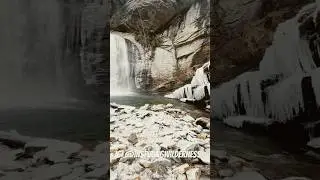 WINTER WATERFALL WONDERLAND - FROZEN SOLID ICICLES! #frozen #winter #snow #ice #icy #waterfall #cold