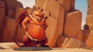 Magnus the sumo dragon's jelly belly.