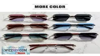 Fashion Sunglasses Luxury Hip Hop Men's Women Rimless Square Shades Glasses Review