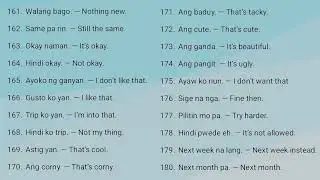 COMPILATIONS OF CASUAL SENTENCES | English-Tagalog Translation