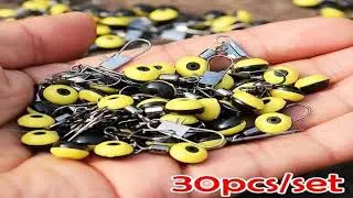 30pcs/set Fishing Float Bobber Stops Space Beans Connectors Sea Saltwater Fishing Tools Eq