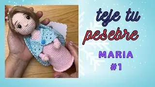 Mar&iacute;a del nacimiento tejida 🧶 Hermoso adorno navide&ntilde;o a crochet 1