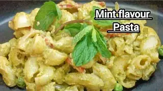 pasta recipe ( without oil healthy mint mayonnaise pasta / healthy mint mayonnaise )