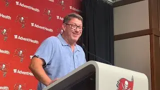 Buccaneers&rsquo; GM Jason Licht speaks after selecting Graham Barton in first round of 2024 NFL Draft