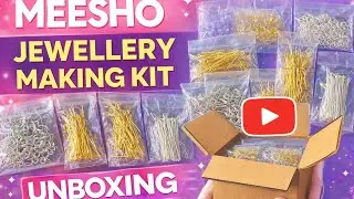 💖  Unboxing Meesho jewellery making material kit@95 l Affordable jewellery diy kit 2025 l #unboxing 